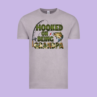 Fish Lures Hooked On Being Grandpa Vintage Tee Designed By Artiststas