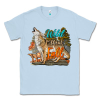 Dusty Blue Wild About Fall Coyote Classic Tee - LillyAllenDesigns