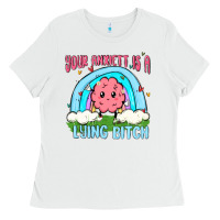 White your anxıett is a lying bitch malia Ladies Tee - MaliasSmallBusiness