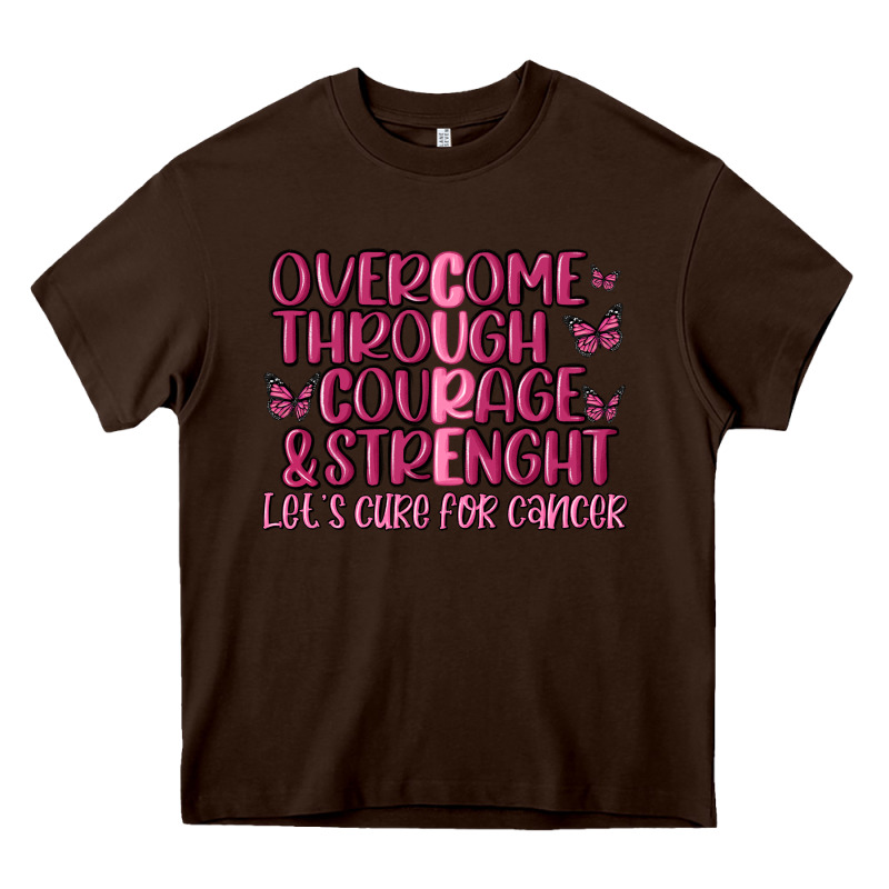 Overcome Through Courage Strength  Malia Heavy Core Tee by MaliasSmallBusiness | Teevron