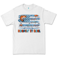 White fishing lure flag keepin' it reel Premium Tee - MaliasSmallBusiness