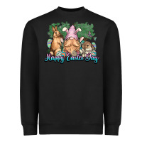 Black Gnome bunny Happy Easter Day Heavyweight Sweatshirt - HowdyJamesFarm