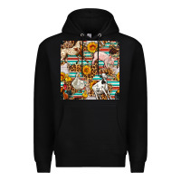Black Western Leopard Farm Animals Seamless Pattern Premium Hoodie - FaDigitalArtStudio