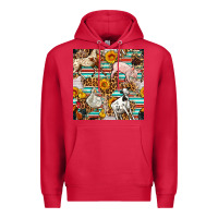 Cardinal Western Leopard Farm Animals Seamless Pattern Premium Hoodie - FaDigitalArtStudio