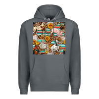Rock Western Leopard Farm Animals Seamless Pattern Premium Hoodie - FaDigitalArtStudio