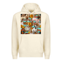Western Leopard Farm Animals Seamless Pattern Premium Hoodie | Teevron