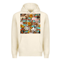 Tofu Western Leopard Farm Animals Seamless Pattern Premium Hoodie - FaDigitalArtStudio