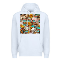White Western Leopard Farm Animals Seamless Pattern Premium Hoodie - FaDigitalArtStudio