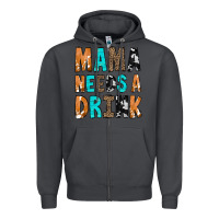 Smoke Mama Needs a Drink Zipper Hoodie - CowCowDesign
