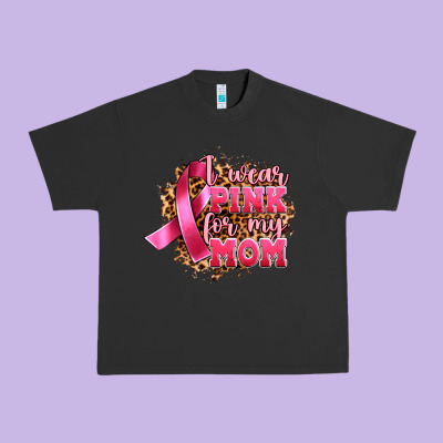 I Wear Pink For My Mom Urban Heavy Tee Designed By Artiststas
