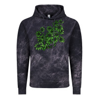 Cloud Black Botanical Schefflera Illustrations Vintage Hoodie - LillyAllenDesigns