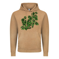 Vintage Camel Botanical Schefflera Illustrations Vintage Hoodie - LillyAllenDesigns
