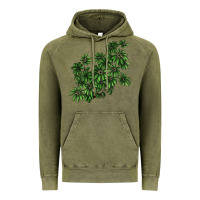 Vintage Olive Botanical Schefflera Illustrations Vintage Hoodie - LillyAllenDesigns