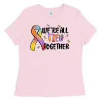 Bubblegum Pink we are all tied together Ladies Tee - MaliasSmallBusiness