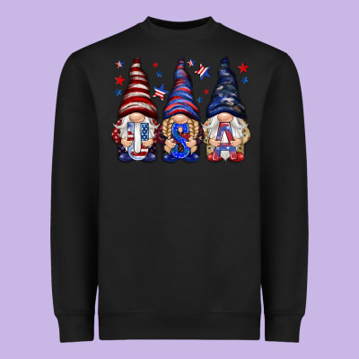 Usa Gnomies 4th Of July Heavyweight Sweatshirt Designed By Howdyjamesfarm