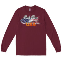 Burgundy God Bless The USA Long Sleeve Tee - Bettercallsaul