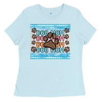 Baby Blue dog mom Ladies Tee - MaliasSmallBusiness