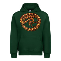 Forest Green Corn Snake Illustrations Urban Hoodie - LillyAllenDesigns
