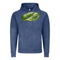 Vintage Denim Golden Pothos Leaf Vintage Hoodie - LillyAllenDesigns