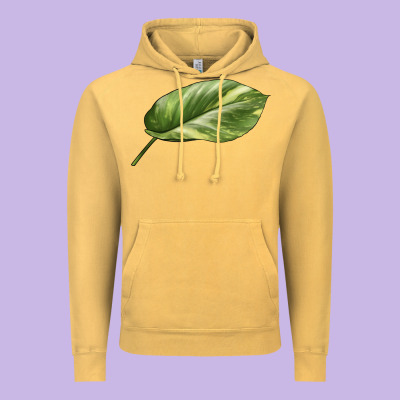 Golden Pothos Leaf Vintage Hoodie Designed By Lillyallendesigns