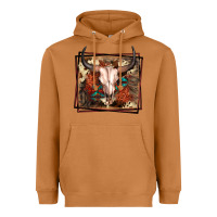 Meerkat Western Bull Skull Heavyweight Hoodie - FaDigitalArtStudio