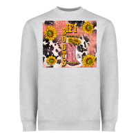 Heather Grey cowgirl boots sunflower Heavyweight Sweatshirt - TumblerDesignByShophia
