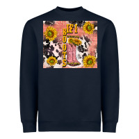 Navy cowgirl boots sunflower Heavyweight Sweatshirt - TumblerDesignByShophia
