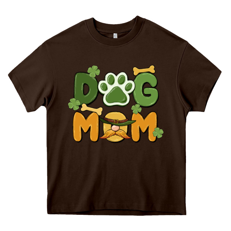 St. Patricks Day Dog Mom Heavy Core Tee by MaliasSmallBusiness | Teevron