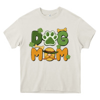 Cream st. patricks day dog mom Heavy Core Tee - MaliasSmallBusiness