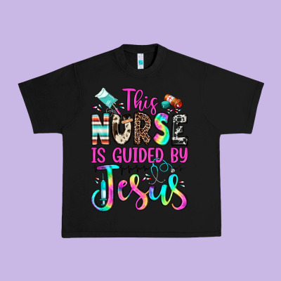 This Nurse Is Guided By Jesus Urban Heavy Tee Designed By Jahusdesignshop