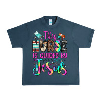 Midnight Navy this nurse is guided by jesus Urban Heavy Tee - JahusDesignShop