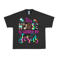 Pigment Black this nurse is guided by jesus Urban Heavy Tee - JahusDesignShop