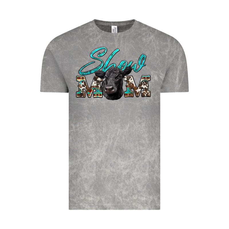 Show Mom Aztec Cowhide Black Angus Vintage Tee by Artiststas | Teevron