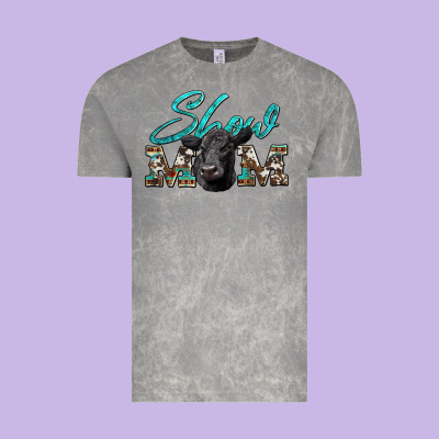 Show Mom Aztec Cowhide Black Angus Vintage Tee Designed By Artiststas