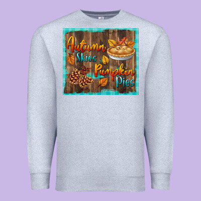 Autumn Skies Pumpkin Pies Tumbler Premium Sweatshirt Designed By Bundleandbundleshop
