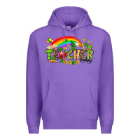 Purple St. Patrick's Day Teacher Premium Hoodie - OliviaCreatesArt