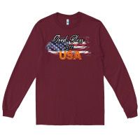 Burgundy God Bless The USA Long Sleeve Tee - Bettercallsaul