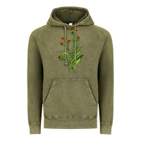 Vintage Olive Tassel Flower Illustrations Vintage Hoodie - LillyAllenDesigns