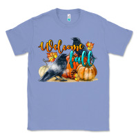 Colony Blue Welcome Fall With Crow Classic Tee - LillyAllenDesigns