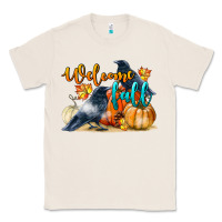 Natural Welcome Fall With Crow Classic Tee - LillyAllenDesigns