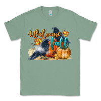 Sage Welcome Fall With Crow Classic Tee - LillyAllenDesigns