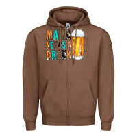 Chestnut Mama Needs a Drink Zipper Hoodie - CowCowDesign
