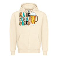Sandshell Mama Needs a Drink Zipper Hoodie - CowCowDesign