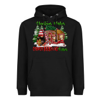 Black christmas wishes gingerbread kisses Heavyweight Hoodie - FaDigitalArtStudio