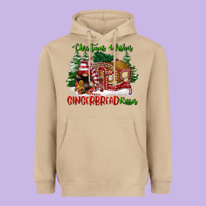 Christmas Wishes Gingerbread Kisses Heavyweight Hoodie Designed By Fadigitalartstudio