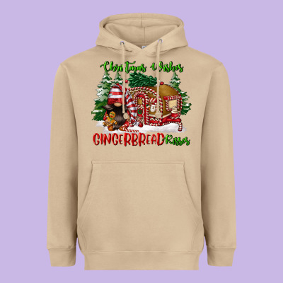 Christmas Wishes Gingerbread Kisses Heavyweight Hoodie Designed By Fadigitalartstudio