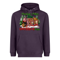 Plum christmas wishes gingerbread kisses Heavyweight Hoodie - FaDigitalArtStudio
