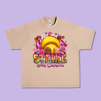 Strike Out Cancer Softball Urban Heavy Tee Designed By Artiststas