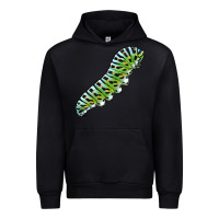 Black Papilio Machaon Caterpillar Urban Hoodie - LillyAllenDesigns