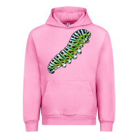 Fuchsia Pink Papilio Machaon Caterpillar Urban Hoodie - LillyAllenDesigns